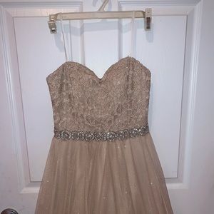 Strapless sparkly dress